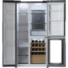 Cecotec réfrigérateur 3 portes bolero coolmarket tdw 548 noir glass e, classe e, 548l, design t door, compresseur inverter plus,