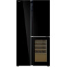Cecotec réfrigérateur 3 portes bolero coolmarket tdw 548 noir glass e, classe e, 548l, design t door, compresseur inverter plus,