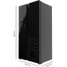 Cecotec réfrigérateur avec 3 portes bolero coolmarket tdw 529 wid noir glass e. réfrigérateur 3 portes noir, cave à vin, 529l, i