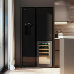 Cecotec réfrigérateur avec 3 portes bolero coolmarket tdw 529 wid noir glass e. réfrigérateur 3 portes noir, cave à vin, 529l, i