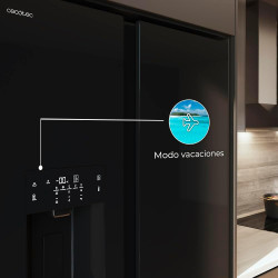 Cecotec réfrigérateur avec 3 portes bolero coolmarket tdw 529 wid noir glass e. réfrigérateur 3 portes noir, cave à vin, 529l, i