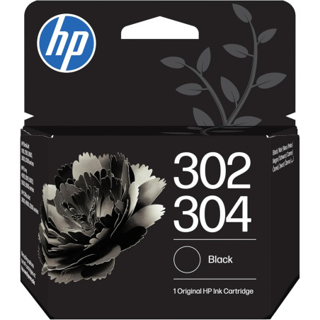 HP 302/304 Noir, Cartouche Encre Originale | Compatible avec les gammes d'imprimantes DeskJet 1110, 2130, Envy 4520, OfficeJet 3
