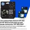 HP 302/304 Noir, Cartouche Encre Originale | Compatible avec les gammes d'imprimantes DeskJet 1110, 2130, Envy 4520, OfficeJet 3