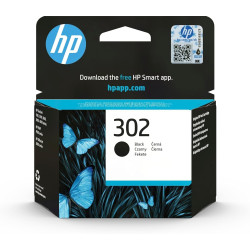 HP 302 Noir, Cartouche Encre Originale | Compatible avec les gammes d'imprimantes DeskJet 1110, 2130, Envy 4520, OfficeJet 3830,