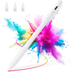 BAZO Stylet pour iPad 2018-2026 - Recharge Rapide 15 Min,Rejet de Paume, Sensibilité à l'Inclinaison, Compatible iPad Pro M4/M5/