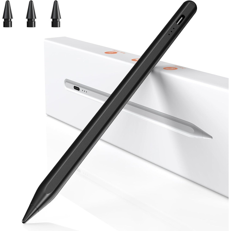 BAZO Stylet Compatible avec Apple iPad (2018-2025) : iPad Pro 12.9" (M3/M4/M5), 11" (M1/M2/M3/M4), Air 3/4/5, Mini 5/6/7, iPad 6