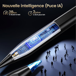 BAZO Stylet Compatible avec Apple iPad (2018-2025) : iPad Pro 12.9" (M3/M4/M5), 11" (M1/M2/M3/M4), Air 3/4/5, Mini 5/6/7, iPad 6