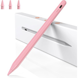 BAZO Stylet Compatible avec iPad 2018-2025, Stylet Magnétique Haute Précision, Recharge Rapide 15 Min, Rejet de Paume, Sensibili