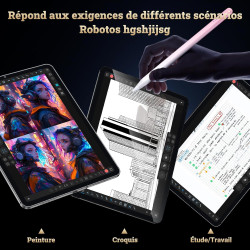 BAZO Stylet pour iPad 2018-2025 - Recharge Rapide 15 Min,Rejet de Paume, Sensibilité à l'Inclinaison, Compatible iPad Pro M4/M5/