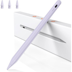 BAZO Stylet Compatible avec iPad 2018-2025, Stylet Magnétique Haute Précision, Recharge Rapide 15 Min, Rejet de Paume, Sensibili