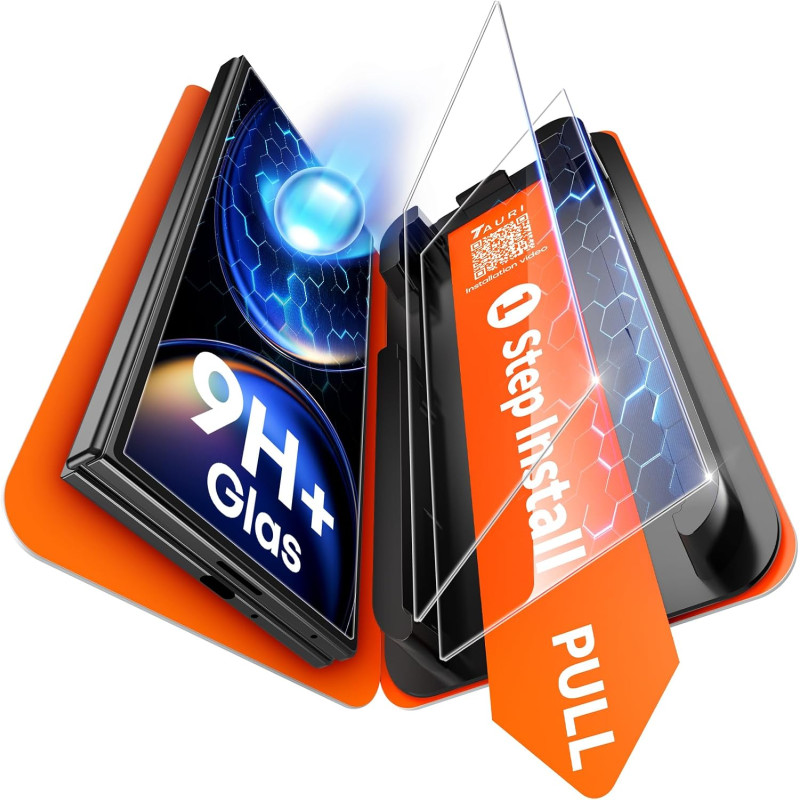 TAURI Lot de 2 Verre Trempé Pour Samsung Galaxy Z Fold 8 Ultra | Sans Bulle, Film Protection avec Installation 1 Étape et Outil,