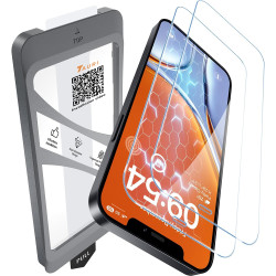 TAURI Lot de 2 Verre Trempé Pour iPhone 12,12 Pro | Sans Bulle, Film en Protection D'écran avec Outil d'Installation Facile,Dépo