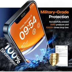 TAURI Lot de 2 Verre Trempé Pour iPhone 12,12 Pro | Sans Bulle, Film en Protection D'écran avec Outil d'Installation Facile,Dépo