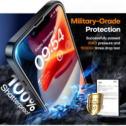 TAURI Lot de 2 Verre Trempé Pour iPhone 13 Pro | Sans Bulle, Film en Protection D'écran avec Outil d'Installation Facile,Dépouss