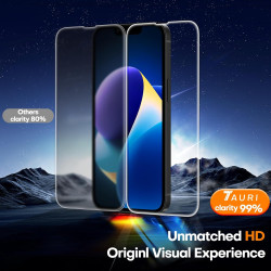 TAURI Lot de 2 Verre Trempé Pour iPhone 14 | Sans Bulle, Film en Protection D'écran avec Outil d'Installation Facile,Dépoussiéra