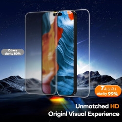 TAURI Lot de 2 Verre Trempé Pour iPhone 15 Pro Max | Sans Bulle, Film en Protection D'écran avec Outil d'Installation Facile,Dép