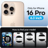 TAURI 4 en 1 pour iPhone 16 Pro Protection d'écran, Lot de 3 Films en Verre Trempé + 1 Outil d'installation Facile Sans Poussièr