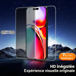 TAURI Lot de 2 Verre Trempé Pour iPhone 16 | Sans Bulle, Film en Protection D'écran avec Outil d'Installation Facile,Dépoussiéra
