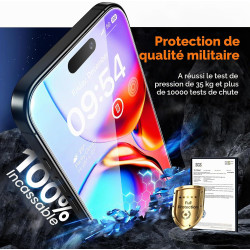 TAURI Lot de 2 Verre Trempé Pour iPhone 16 | Sans Bulle, Film en Protection D'écran avec Outil d'Installation Facile,Dépoussiéra
