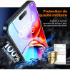 TAURI Lot de 2 Verre Trempé Pour iPhone 16 | Sans Bulle, Film en Protection D'écran avec Outil d'Installation Facile,Dépoussiéra