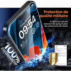 TAURI Lot de 2 Verre Trempé Pour iPhone 16 Pro | Sans Bulle, Film en Protection D'écran avec Outil d'Installation Facile,Dépouss