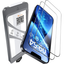 TAURI Lot de 2 Verre Trempé Pour iPhone 17e/iPhone 16e | Sans Bulle, Film en Protection D'écran avec Outil d'Installation Facile