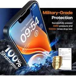 TAURI Lot de 2 Verre Trempé Pour iPhone 17e/iPhone 16e | Sans Bulle, Film en Protection D'écran avec Outil d'Installation Facile