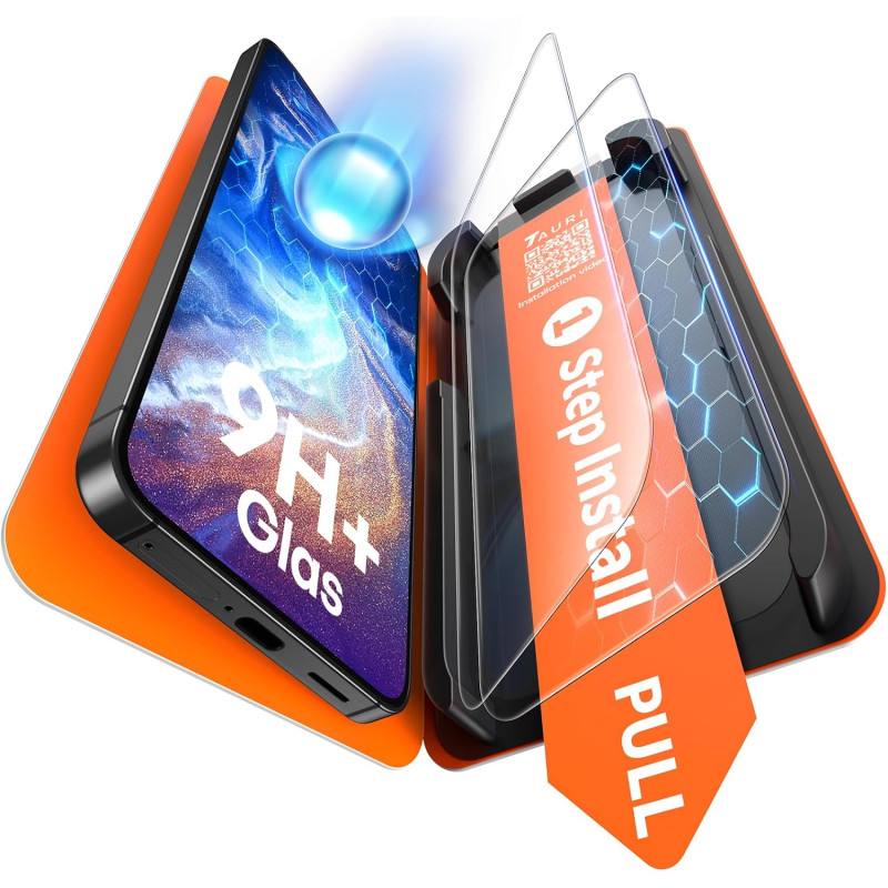 TAURI Lot de 2 Verre Trempé Pour Samsung Galaxy S26 | Sans Bulle, Film Protection avec Installation 1 Étape et Outil, Dépoussiér