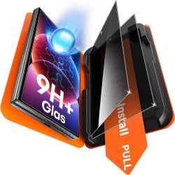 TAURI Lot de 2 Verre Trempé Anti-Espion Pour Samsung Galaxy Z Fold 8 | Sans Bulle, Privacy Film Protection avec Installation 1 É