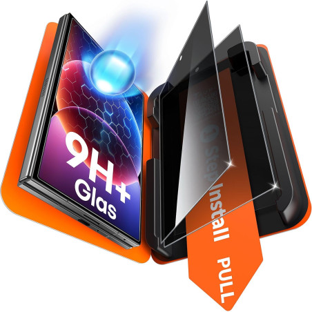 TAURI Lot de 2 Verre Trempé Anti-Espion Pour Samsung Galaxy Z Fold 8 | Sans Bulle, Privacy Film Protection avec Installation 1 É