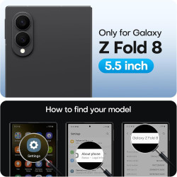 TAURI Lot de 2 Verre Trempé Anti-Espion Pour Samsung Galaxy Z Fold 8 | Sans Bulle, Privacy Film Protection avec Installation 1 É