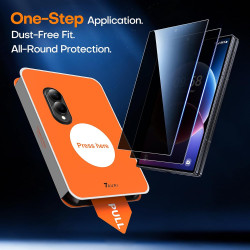 TAURI Lot de 2 Verre Trempé Anti-Espion Pour Samsung Galaxy Z Fold 8 | Sans Bulle, Privacy Film Protection avec Installation 1 É