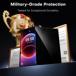 TAURI Lot de 2 Verre Trempé Anti-Espion Pour Samsung Galaxy Z Fold 8 | Sans Bulle, Privacy Film Protection avec Installation 1 É