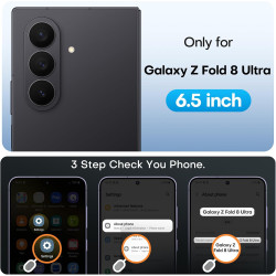 TAURI Lot de 2 Verre Trempé Anti-Espion Pour Samsung Galaxy Z Fold 8 Ultra | Sans Bulle, Privacy Film Protection avec Installati