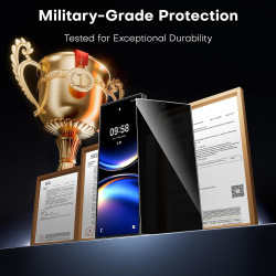TAURI Lot de 2 Verre Trempé Anti-Espion Pour Samsung Galaxy Z Fold 8 Ultra | Sans Bulle, Privacy Film Protection avec Installati