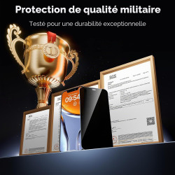 TAURI Lot de 2 Verre Trempé Anti-Espion Pour iPhone 12/iPhone 12 Pro | Privacy Film en Protection D'écran avec Outil d'Installat