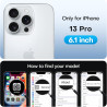 TAURI Lot de 2 Verre Trempé Anti-Espion Pour iPhone 13 Pro | Privacy Film en Protection D'écran avec Outil d'Installation Facile