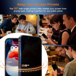 TAURI Lot de 2 Verre Trempé Anti-Espion Pour iPhone 13 Pro | Privacy Film en Protection D'écran avec Outil d'Installation Facile