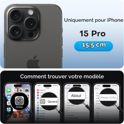 TAURI Lot de 2 Verre Trempé Anti-Espion Pour iPhone 15 Pro | Privacy Film en Protection D'écran avec Outil d'Installation Facile