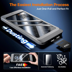 TAURI Lot de 2 Verre Trempé Anti-Espion Pour iPhone 15 Pro Max | Privacy Film en Protection D'écran avec Outil d'Installation Fa