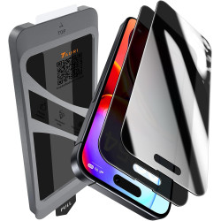 TAURI Lot de 2 Verre Trempé Anti-Espion Pour iPhone 16 | Privacy Film en Protection D'écran avec Outil d'Installation Facile,Dép