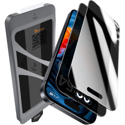 TAURI Lot de 2 Verre Trempé Anti-Espion Pour iPhone 16 Pro | Privacy Film en Protection D'écran avec Outil d'Installation Facile