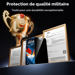 TAURI Lot de 2 Verre Trempé Anti-Espion Pour iPhone 16 Pro | Privacy Film en Protection D'écran avec Outil d'Installation Facile
