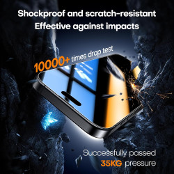TAURI Lot de 2 Verre Trempé Anti-Espion Pour iPhone 16 Pro Max | Privacy Film en Protection D'écran avec Outil d'Installation Fa