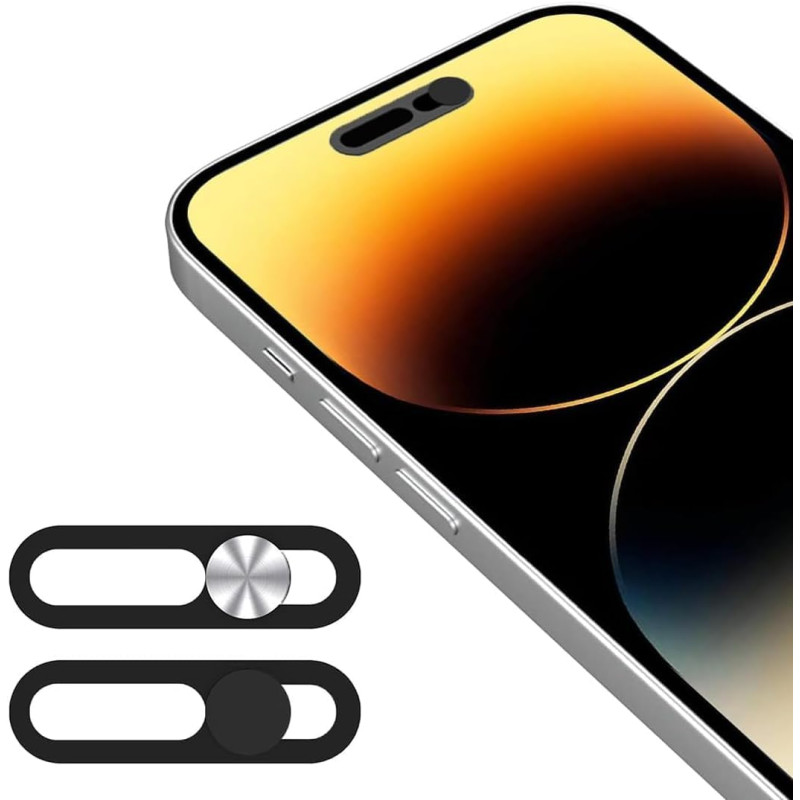TAURI Lot de 2 Métal Cache Camera Ordinateur Portable iPhone 17E/iPhone 16E | Bouchons anti-poussières