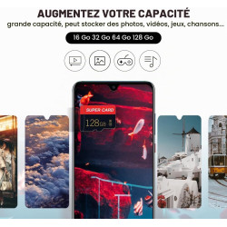 Lot de 2 cartes mémoire Micro SD de 128 Go Classe 10 haute vitesse avec adaptateur pour smartphone/appareil photo/tablette