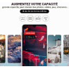 Lot de 2 cartes mémoire Micro SD de 128 Go Classe 10 haute vitesse avec adaptateur pour smartphone/appareil photo/tablette