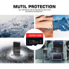Lot de 2 cartes mémoire Micro SD de 128 Go Classe 10 haute vitesse avec adaptateur pour smartphone/appareil photo/tablette