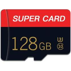 Lot de 2 cartes mémoire Micro SD de 128 Go Classe 10 haute vitesse avec adaptateur pour smartphone/appareil photo/tablette