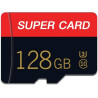 Lot de 2 cartes mémoire Micro SD de 128 Go Classe 10 haute vitesse avec adaptateur pour smartphone/appareil photo/tablette